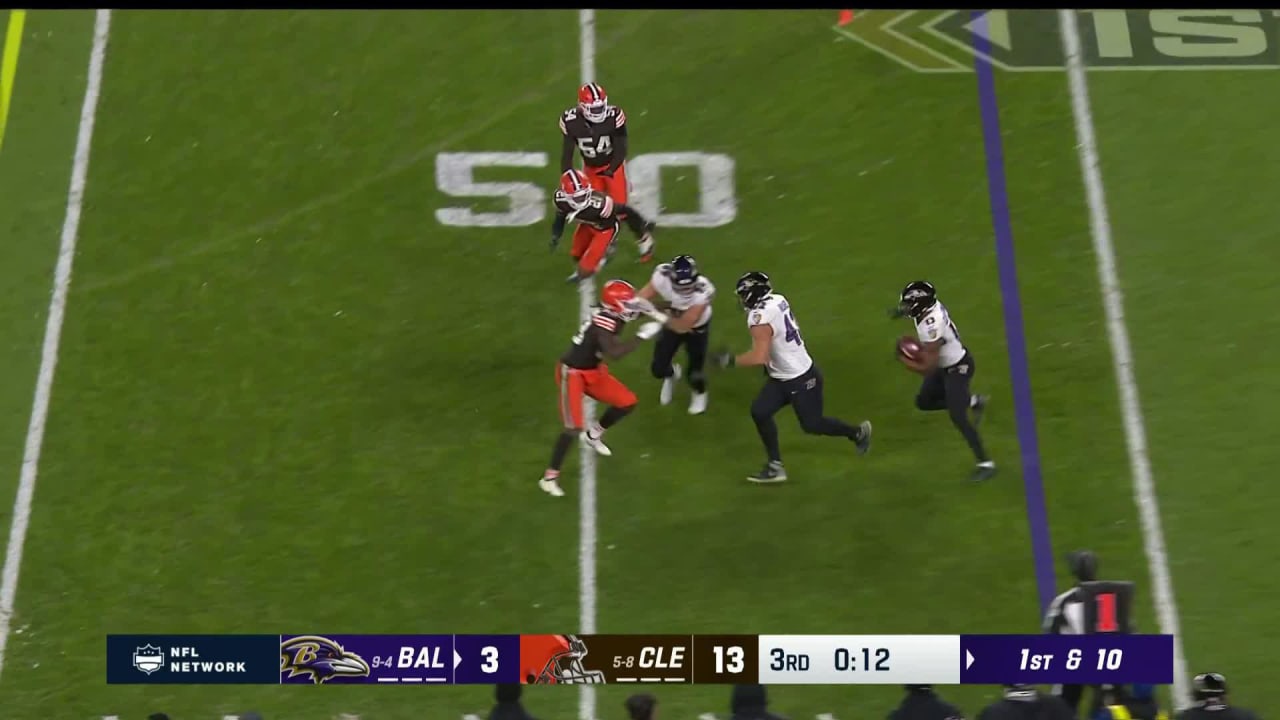 Baltimore Ravens Wide Receiver Devin Duvernay Goes 19 Yards Down The