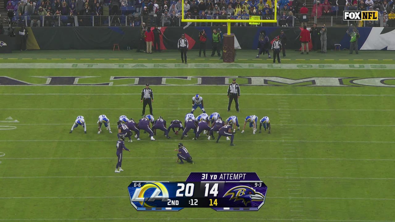 Baltimore Ravens Kicker Justin Tucker S Yard Fg Trims Los Angeles