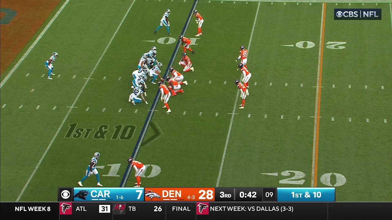 Carolina Panthers Running Back Chuba Hubbard Goes For 15 Yards On His