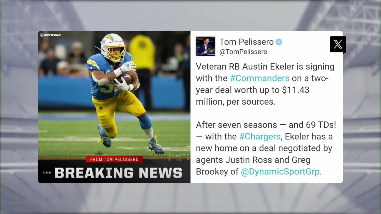 NFL Network S Tom Pelissero Washington Commanders Agree To Terms With