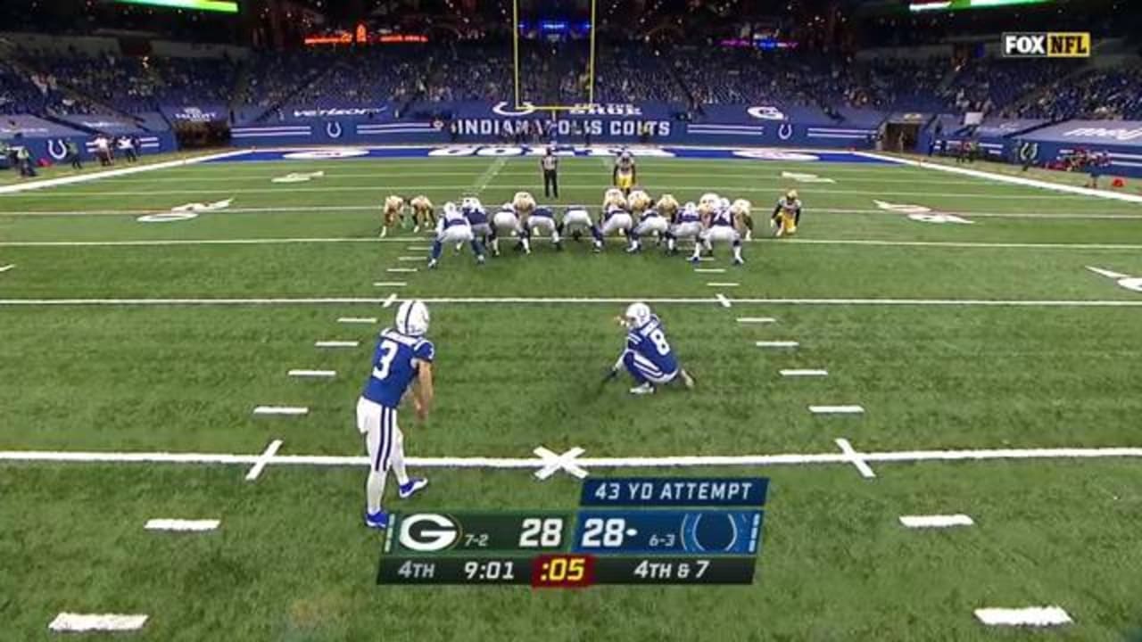 Indianapolis Colts kicker Rodrigo Blankenship's field goal in the