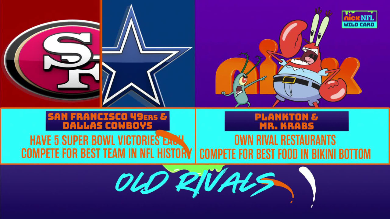 San Francisco 49ers-Dallas Cowboys have a rivalry on par with Mr. Krabs and  Plankton