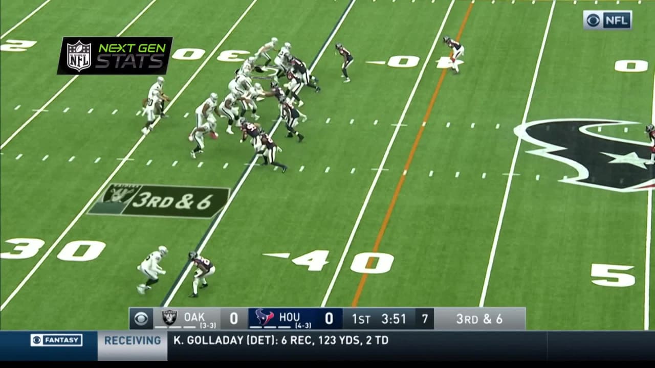 Next Gen Stats: Oakland Raiders wide receiver Hunter Renfrow's yards after  catch on 65-yard TD