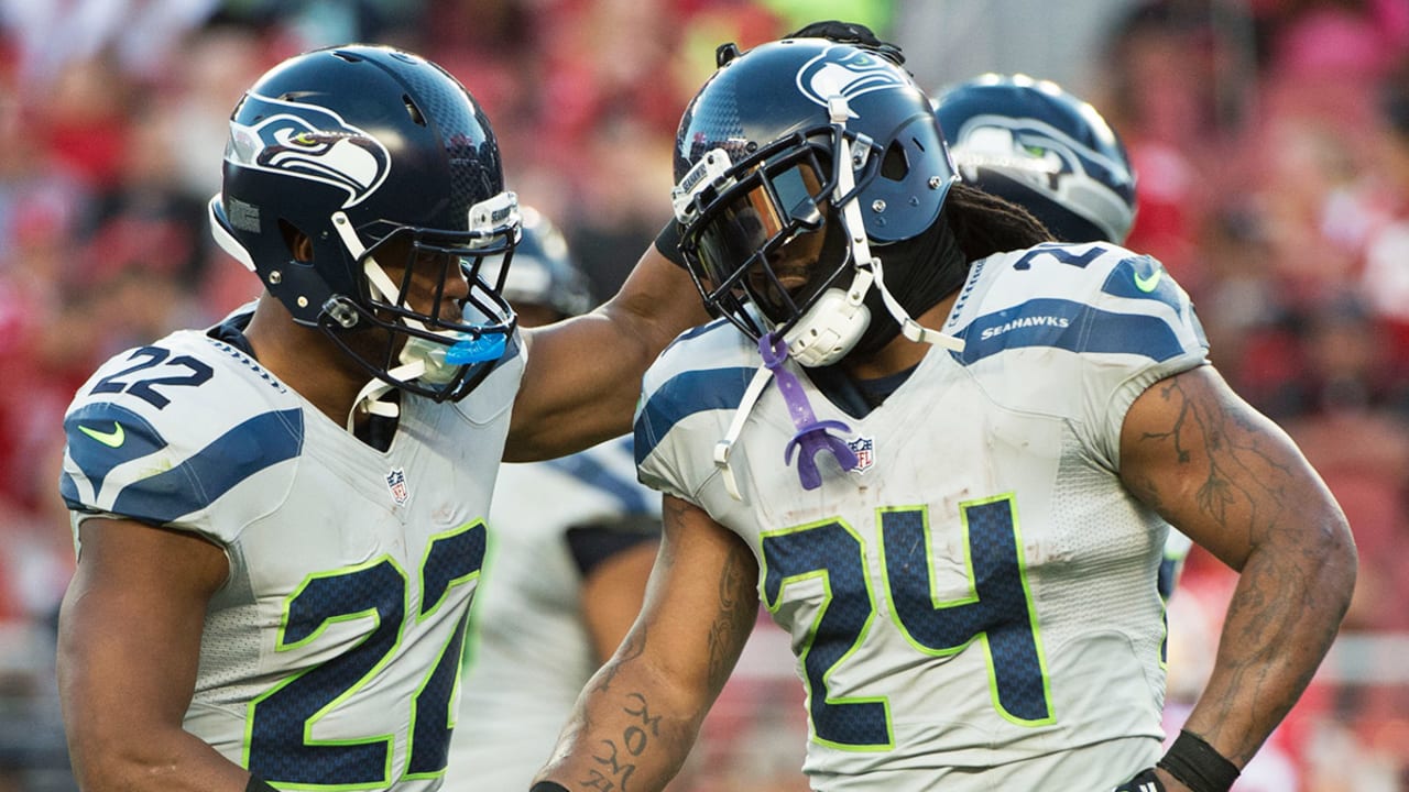 Marshawn Lynch celebrating SL 151022