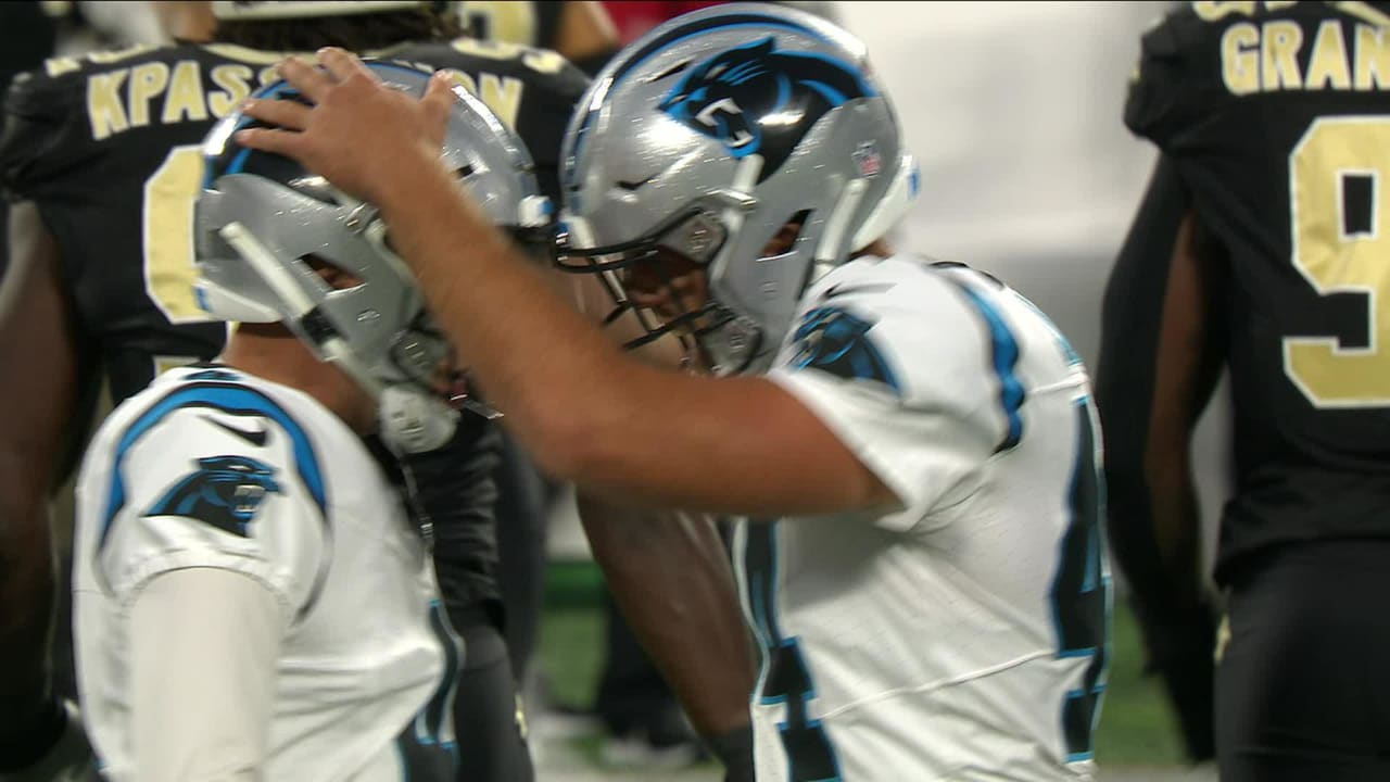 Listen to radio call of Carolina Panthers kicker Eddy Pineiro missed kick  vs. Falcons