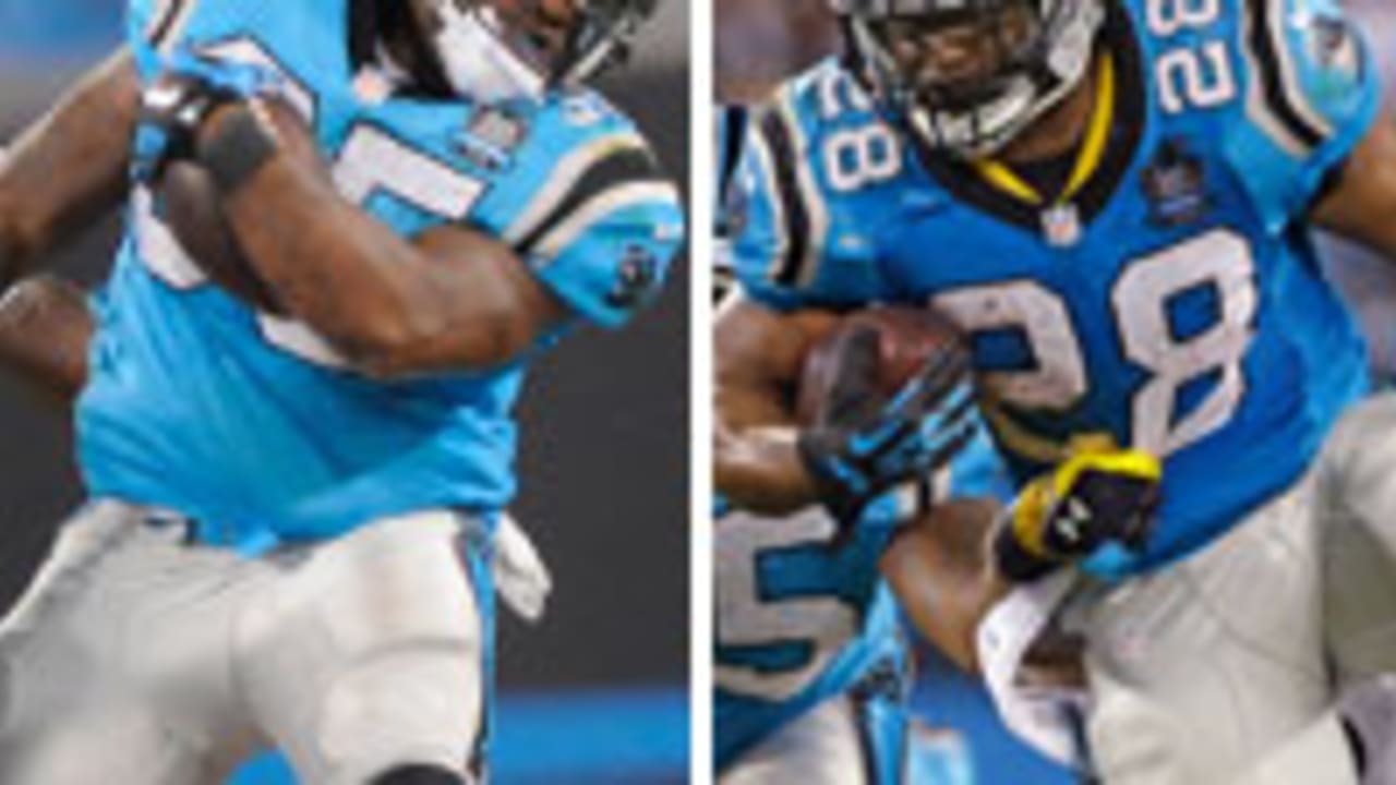 DeAngelo Williams and Mike Tolbert  Carolina panthers, Deangelo williams,  Panthers