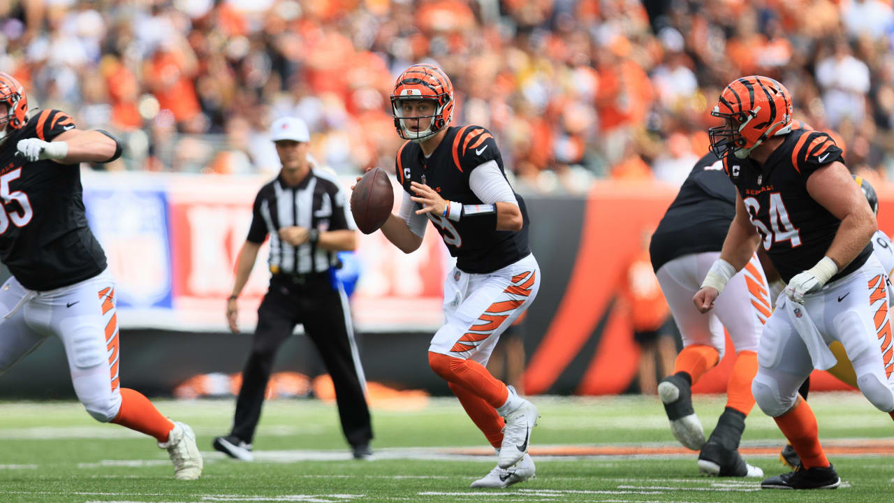 Cincinnati Bengals wide receiver Mike Thomas runs with the ball