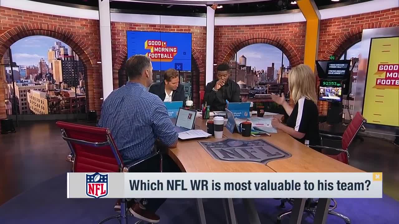 Which wide receiver is most valuable to his team?