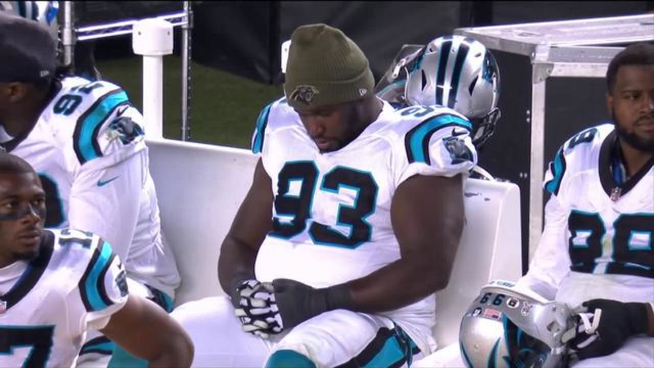 Was this Carolina Panthers player sleeping on sideline during 'TNF'?