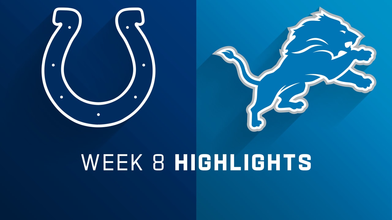 Indianapolis Colts vs. Detroit Lions highlights Week 8