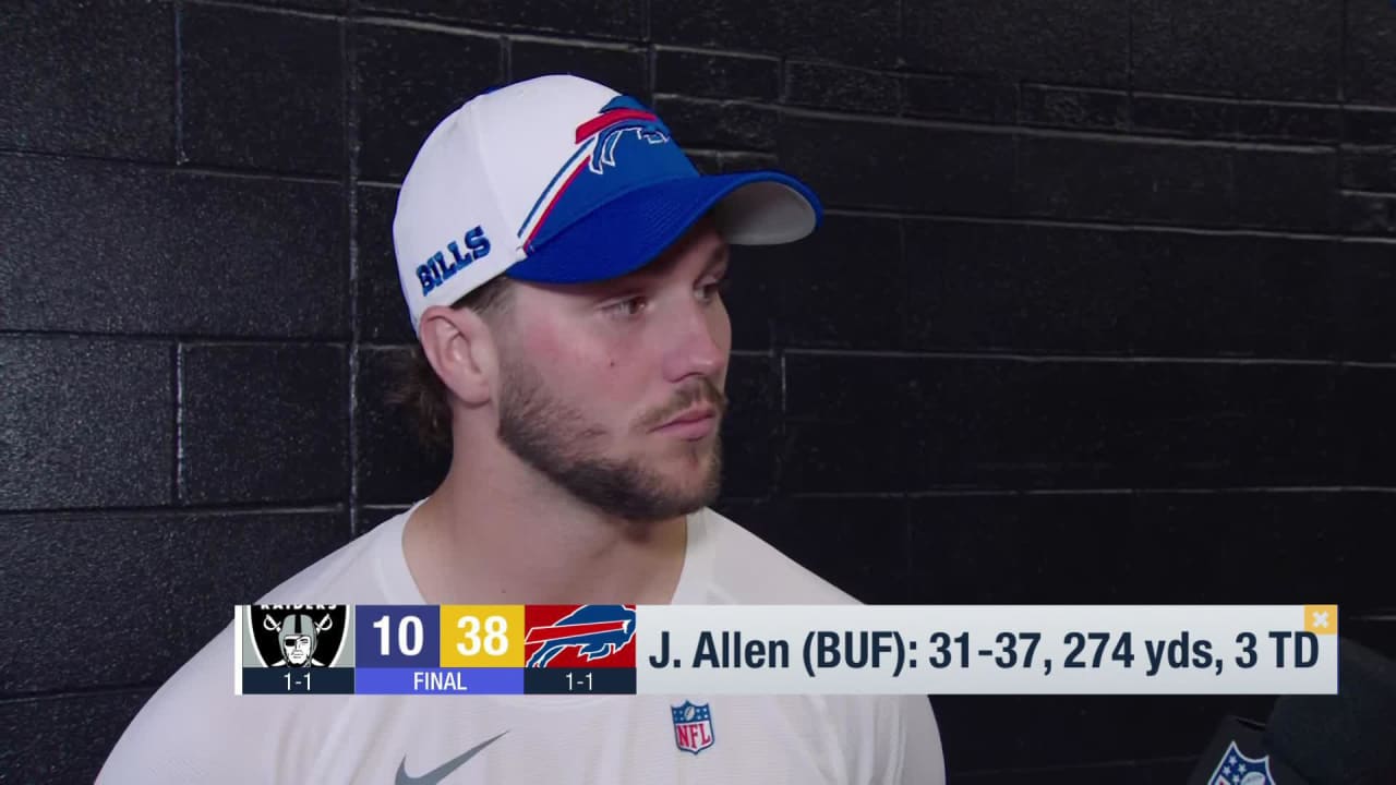 Buffalo Bills quarterback Josh Allen on Bills bounceback Week 2 win vs. Raiders