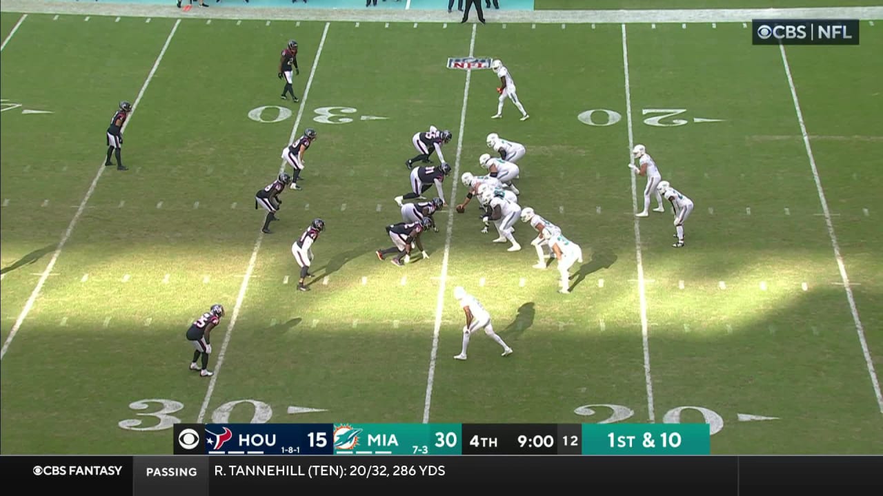 Houston Texans defensive back Steven Nelson bats away Miami Dolphins ...