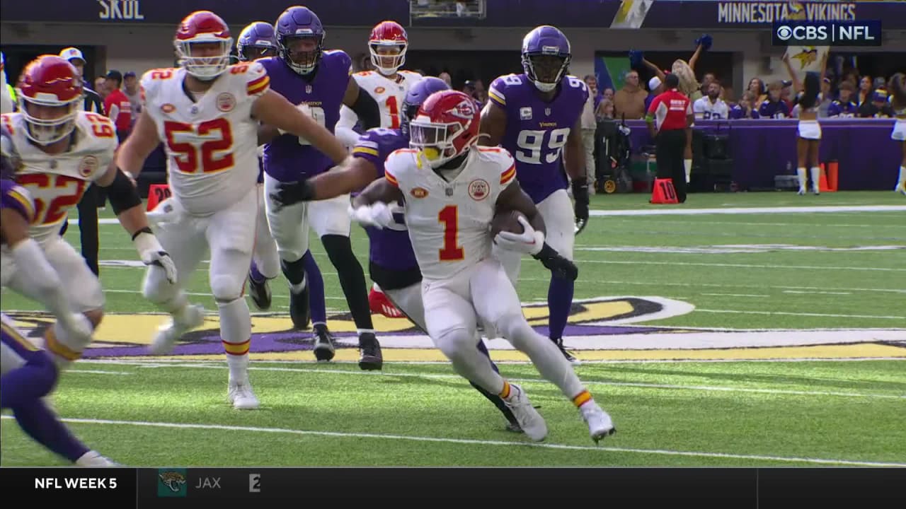 KANSAS CITY, MO - DECEMBER 24: Kansas City Chiefs running back Isiah  Pacheco (10) runs the bal up field during the game against the Seattle  Seahawks on December 24th, 2022 at GEHA