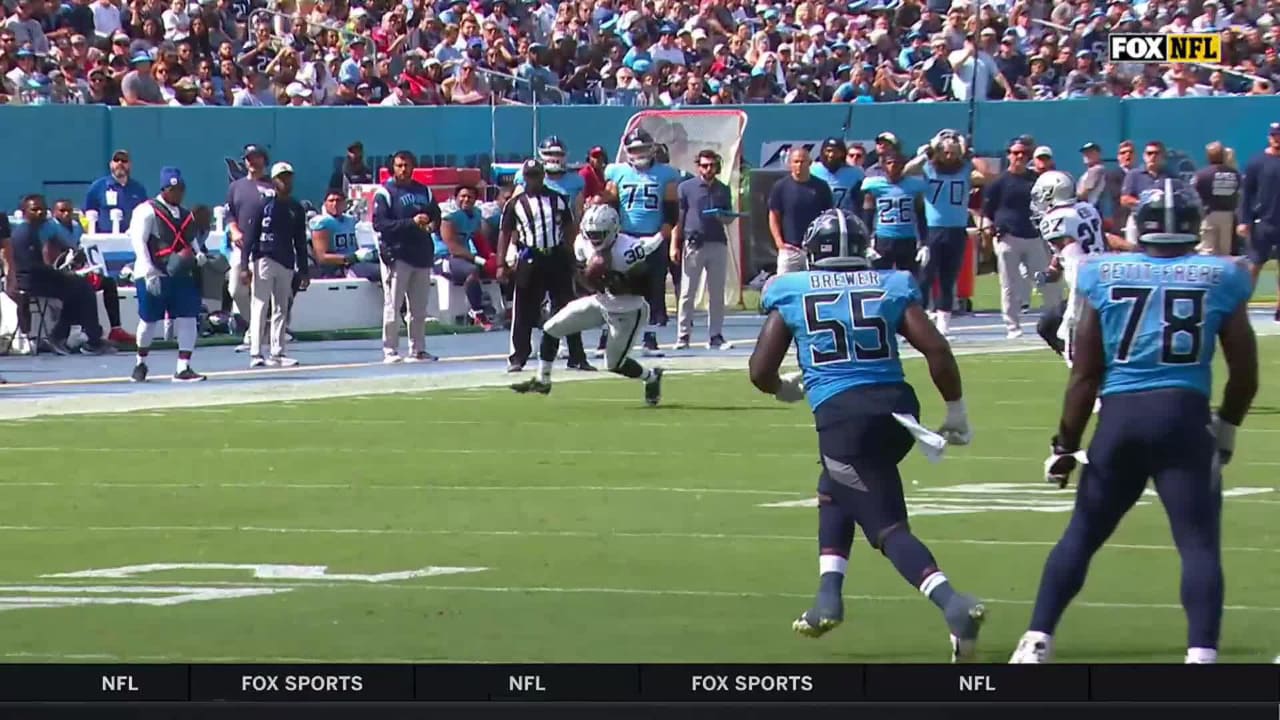 Las Vegas Raiders safety Duron Harmon intercepts Tannehill's ill-advised  pass