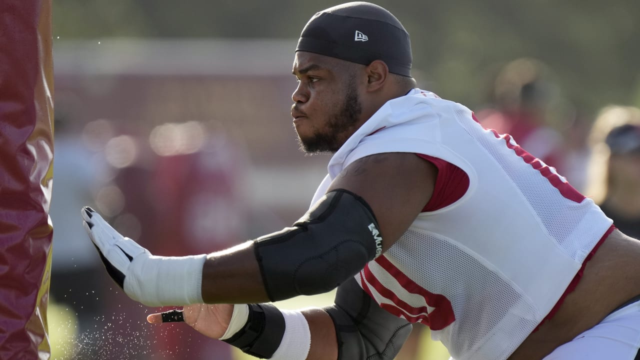 Tampa Bay Buccaneers guard Nick Leverett (60) watches action