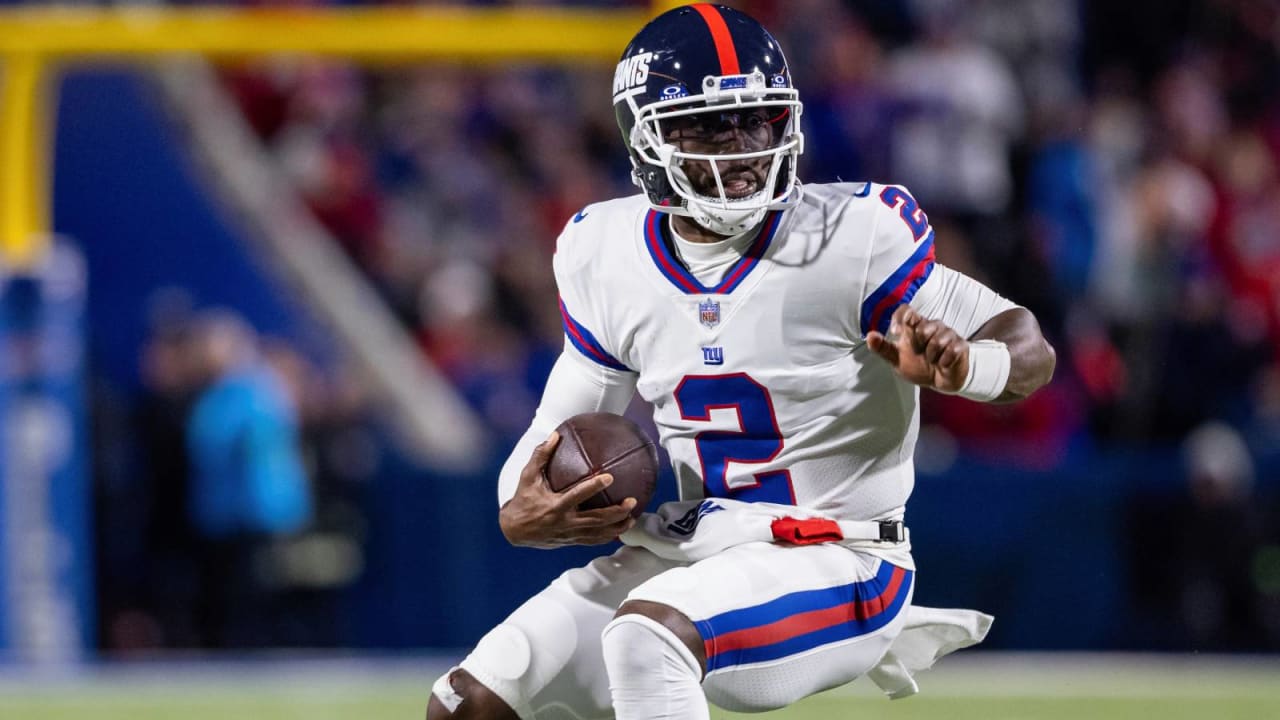 Giants QB Tyrod Taylor takes blame for end-of-half blunder in loss to Bills