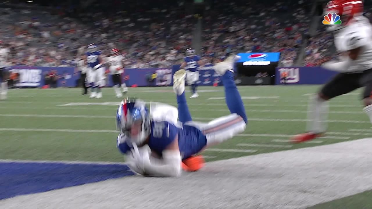 New York Giants wide receiver Alex Bachman won't be denied pylon access