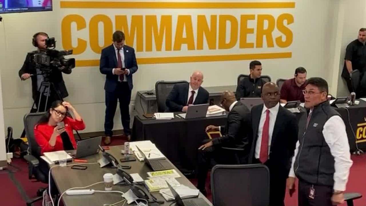 Take a look inside the Washington Commanders' draft room