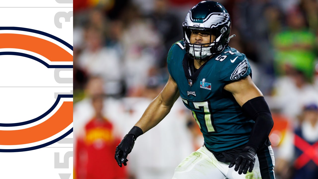 NFL Network Insider Ian Rapoport:Chicago Bears to sign ex-Philadelphia  Eagles linebacker T.J. Edwards to three-year deal