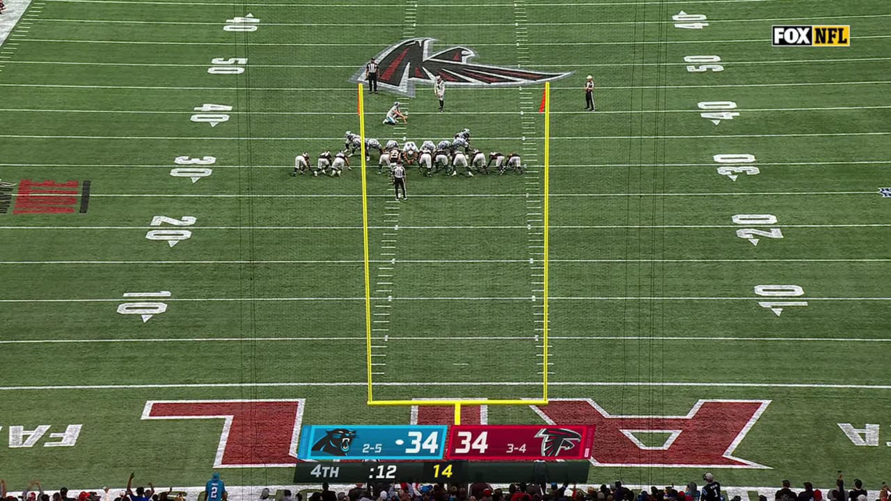 Carolina Panthers kicker Eddy Pineiro misses goahead extra point