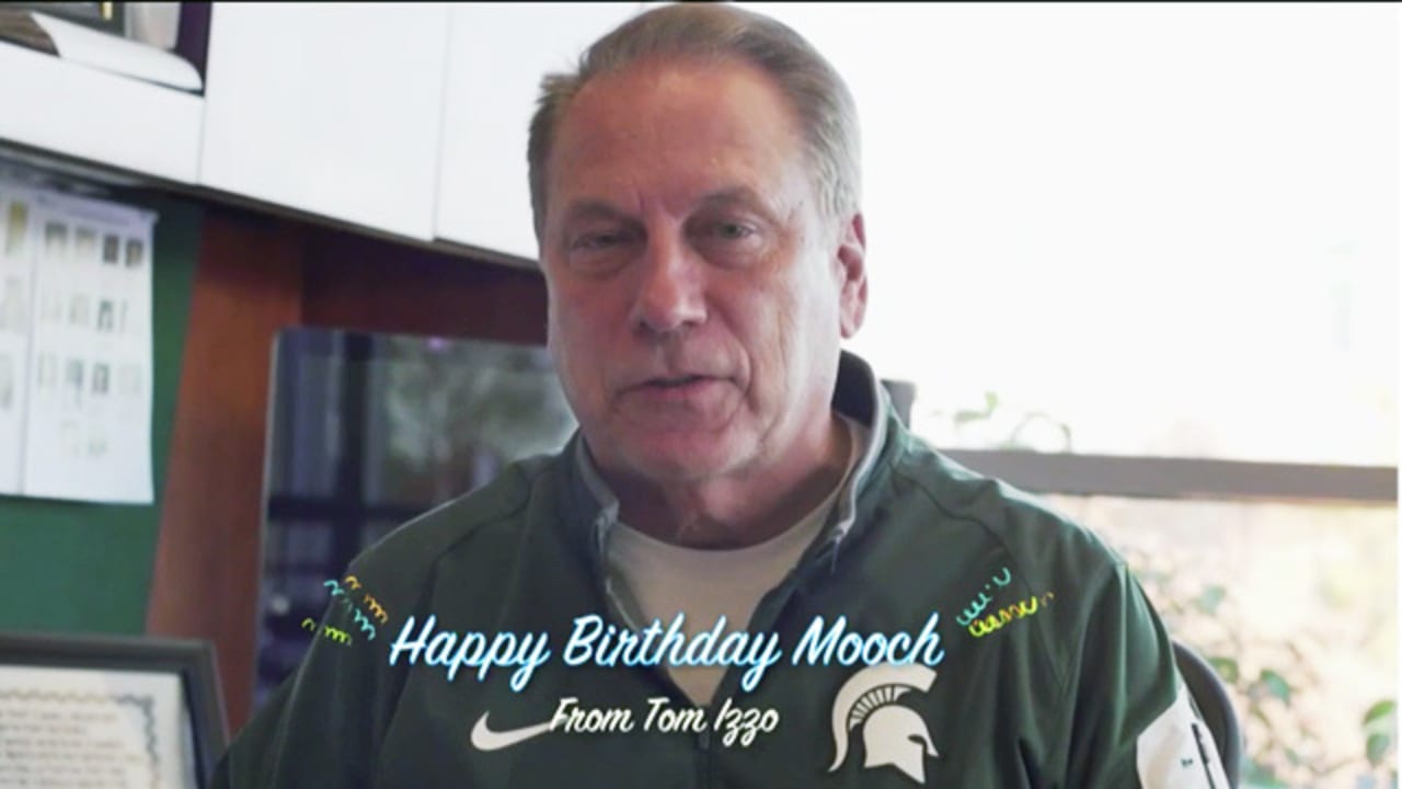 Tom Izzo and crew wish Mooch Happy Birthday