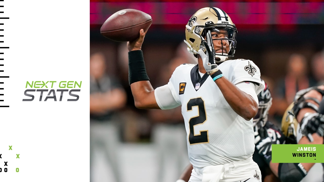 Next Gen Stats New Orleans Saints quarterback Jameis Winston's 3 most