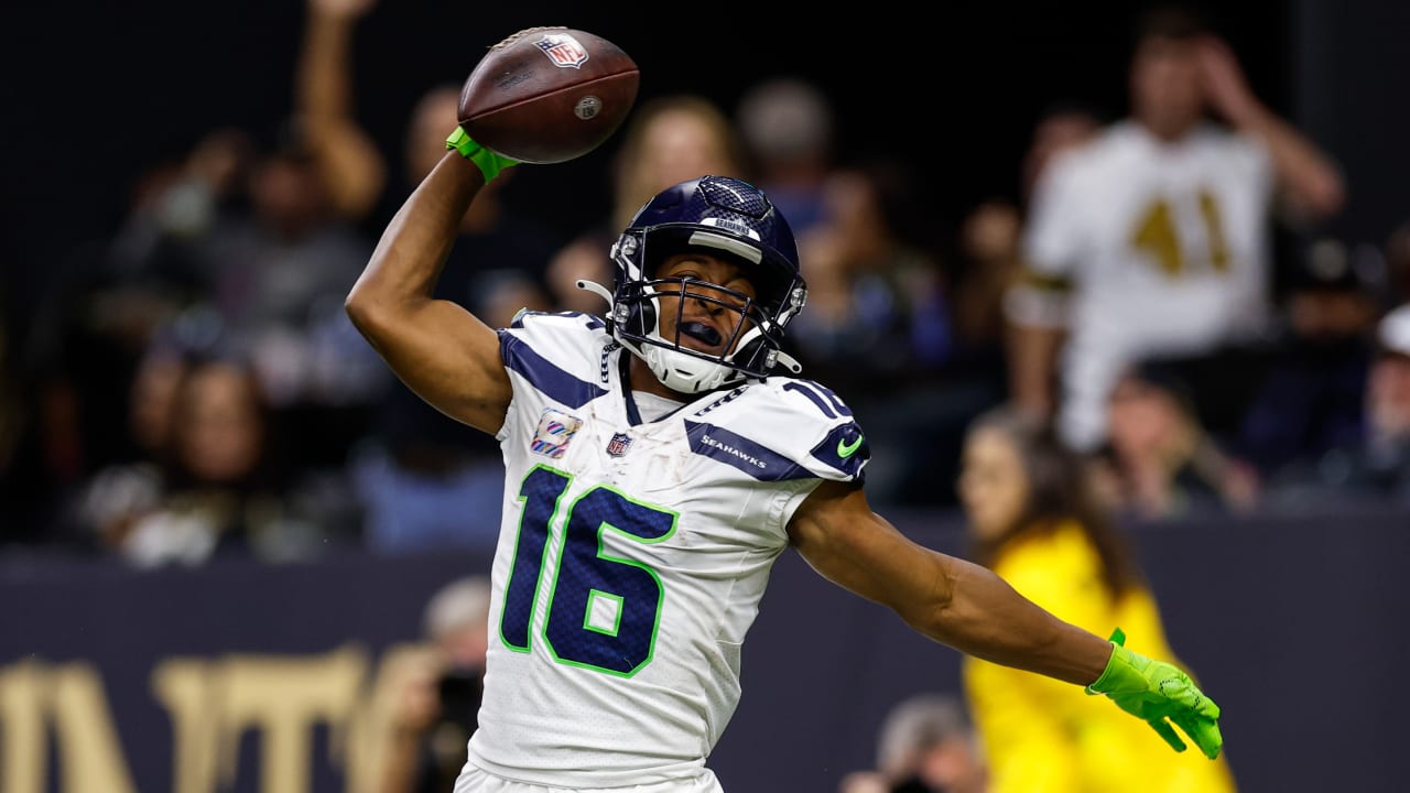 Seattle Seahawks wide receiver Tyler Lockett (16) during an NFL football  game against the New York