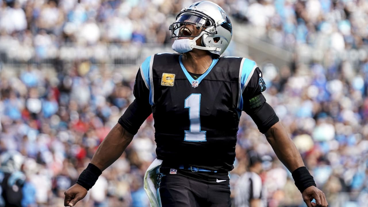 Nike NFL On Field Cam Newton #1 Carolina Panthers Black Jersey