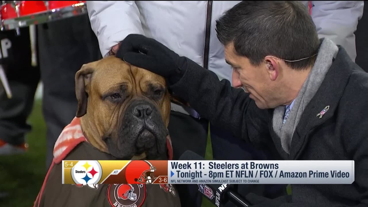 Swagger Jr. joins Browns' band prior to Steelers-Browns 'TNF' matchup