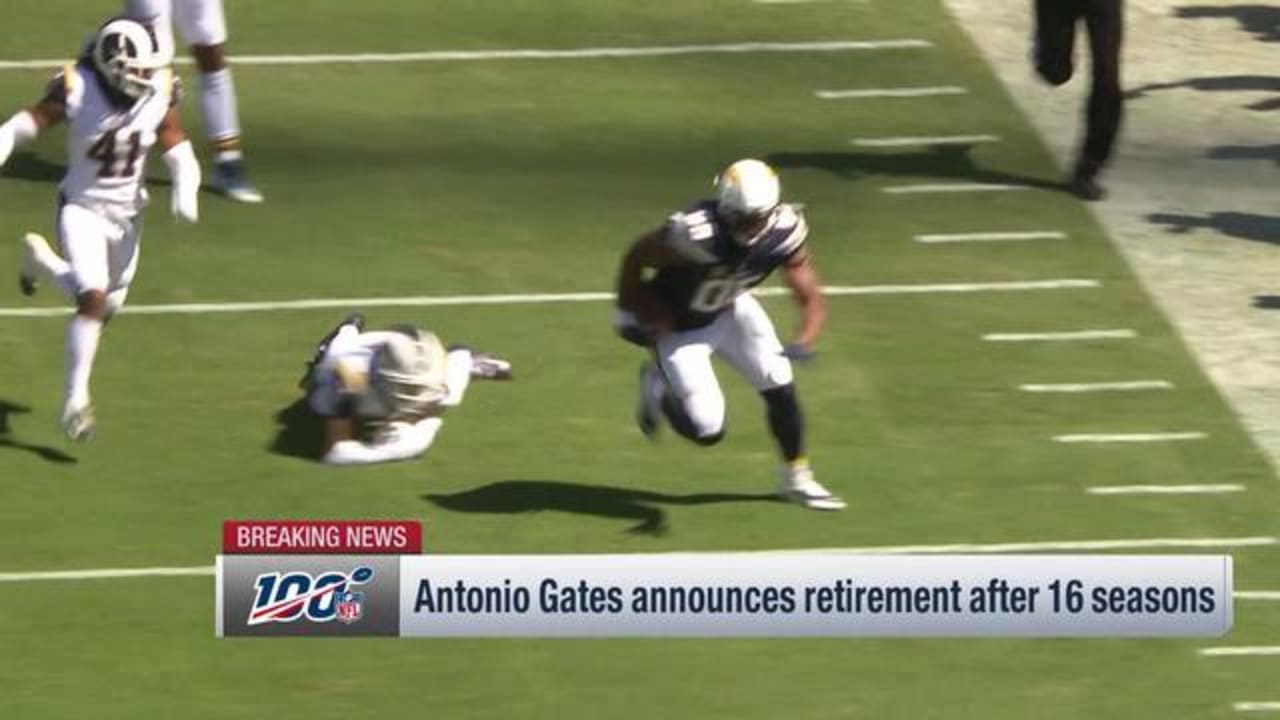 NFL: Antonio Gates retires after 16 seasons with Chargers