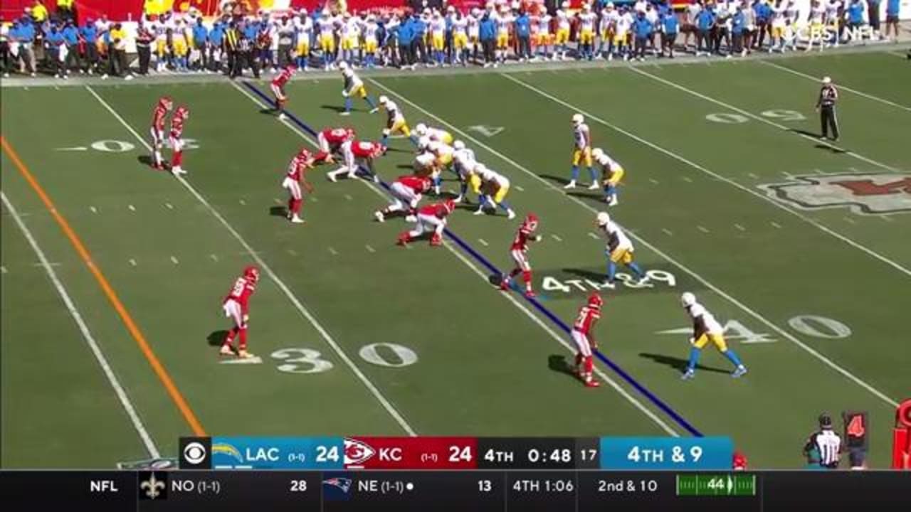 Kansas City Chiefs' costly fourth-and-9 penalty gives Chargers a first down