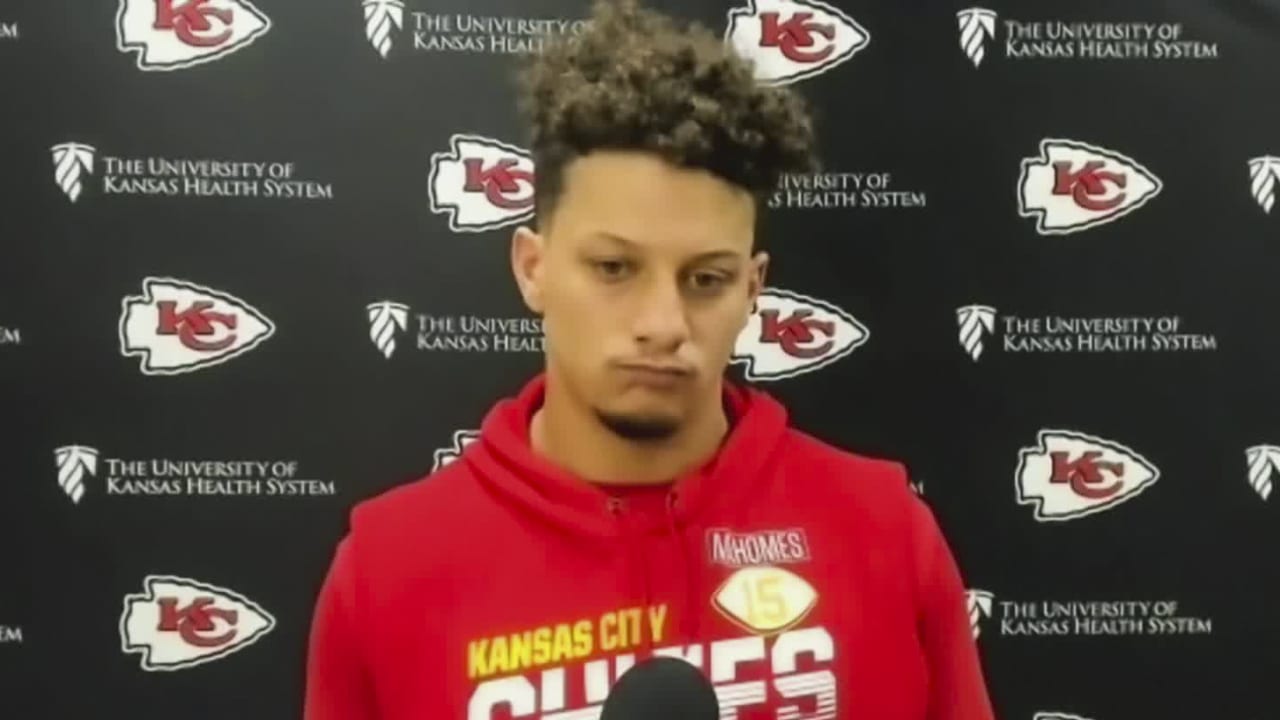 Kansas City Chiefs quarterback Patrick Mahomes reacts to Las Vegas ...