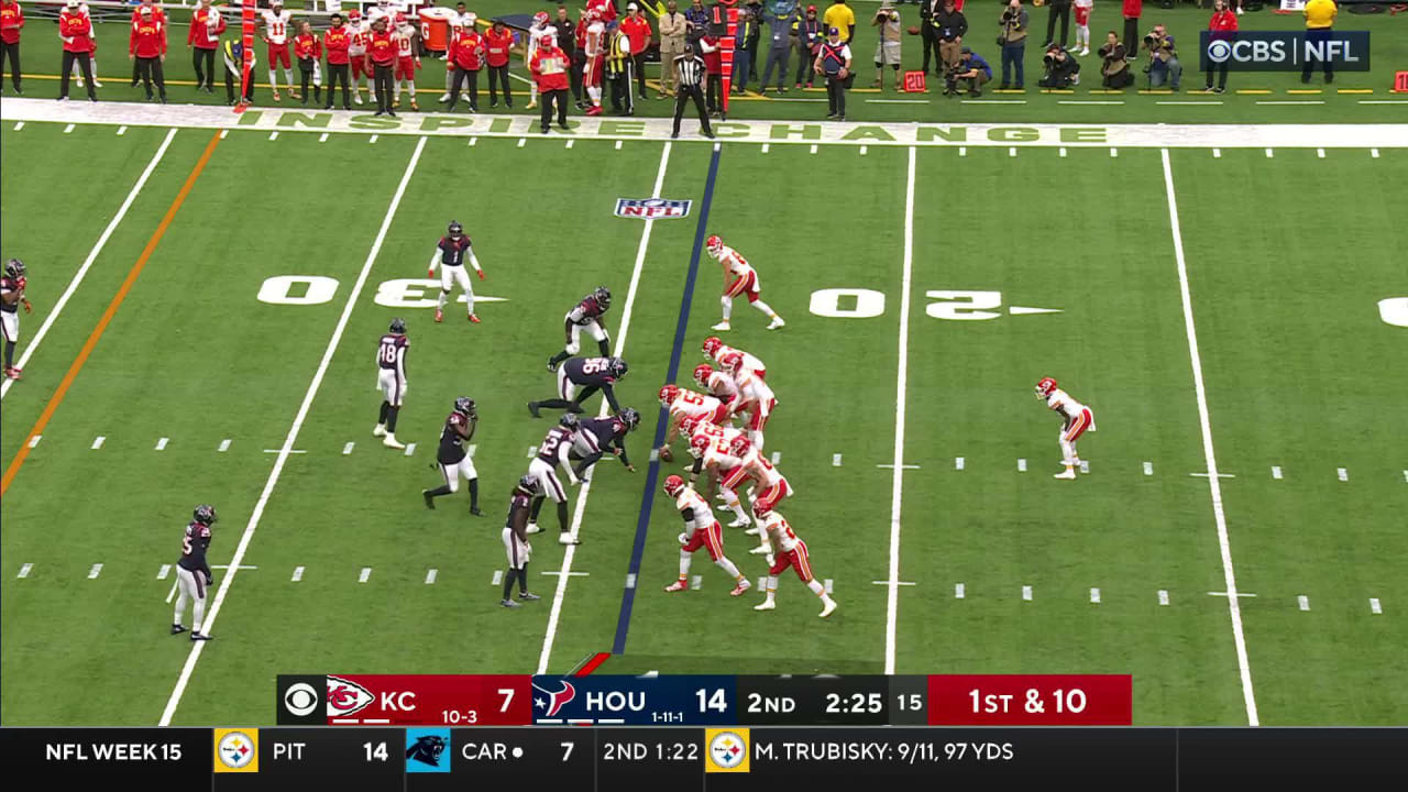 Kansas City Chiefs running back Jerick McKinnon takes quarterback