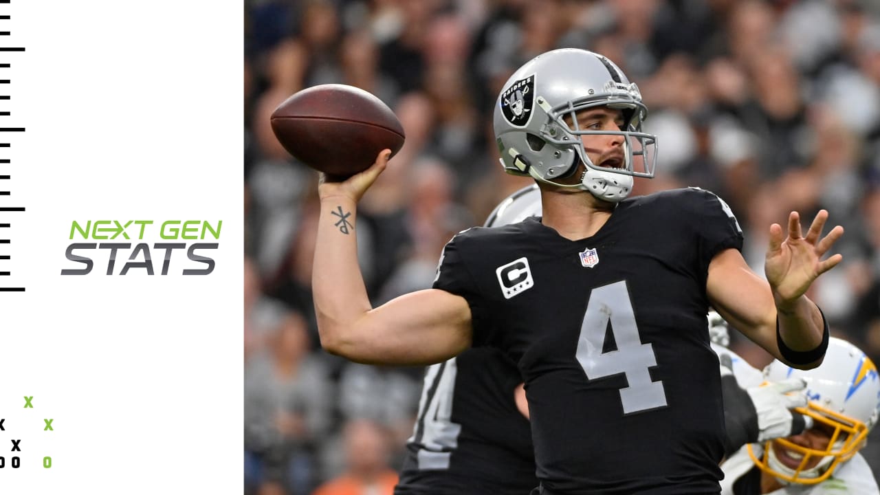 Next Gen Stats Las Vegas Raiders quarterback Derek Carr's 3 most
