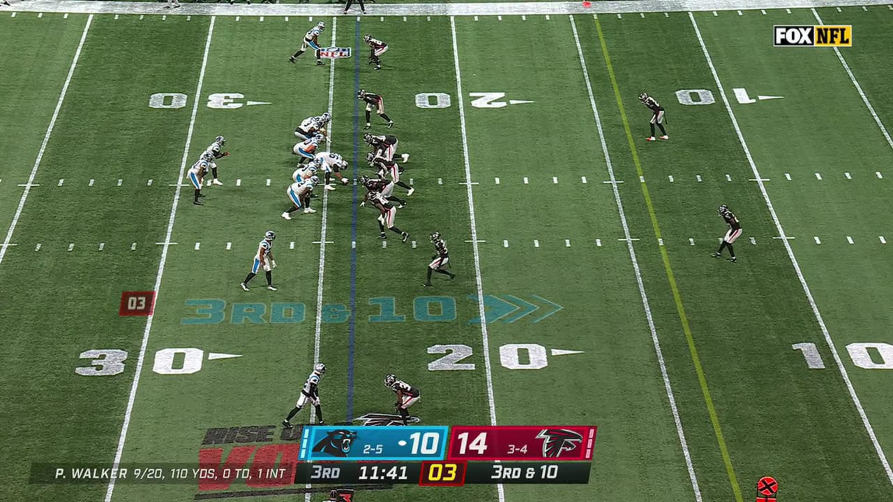 Atlanta Falcons cornerback Cornell Armstrong displays great coverage on