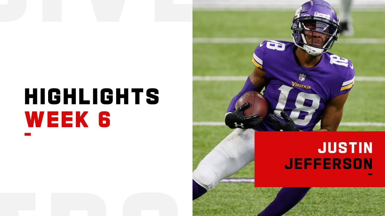 Every Catch From Minnesota Vikings Wide Receiver Justin Jefferson S 2 Touchdown Game Week 6