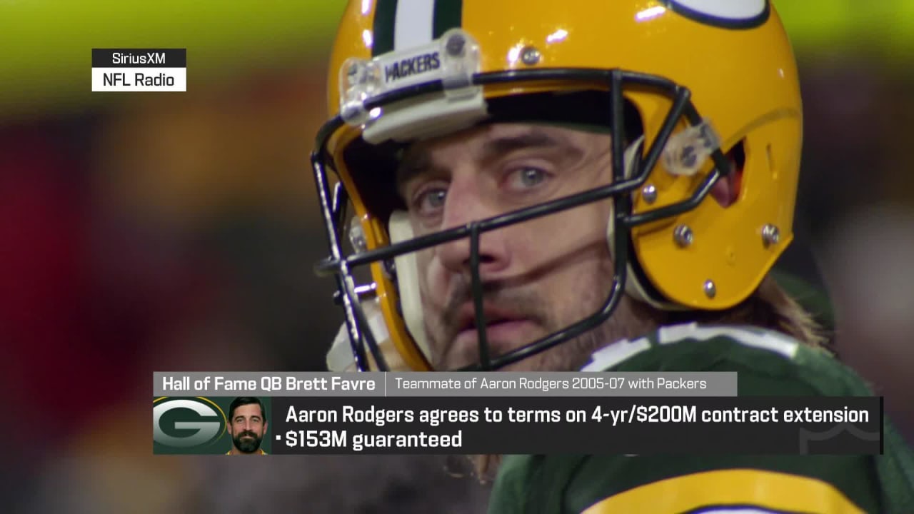 Brett Favre reacts to Aaron Rodgers’ four-year, 0M deal with Packers