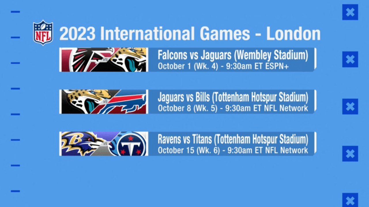 NFL announces five games for 2023 International Series