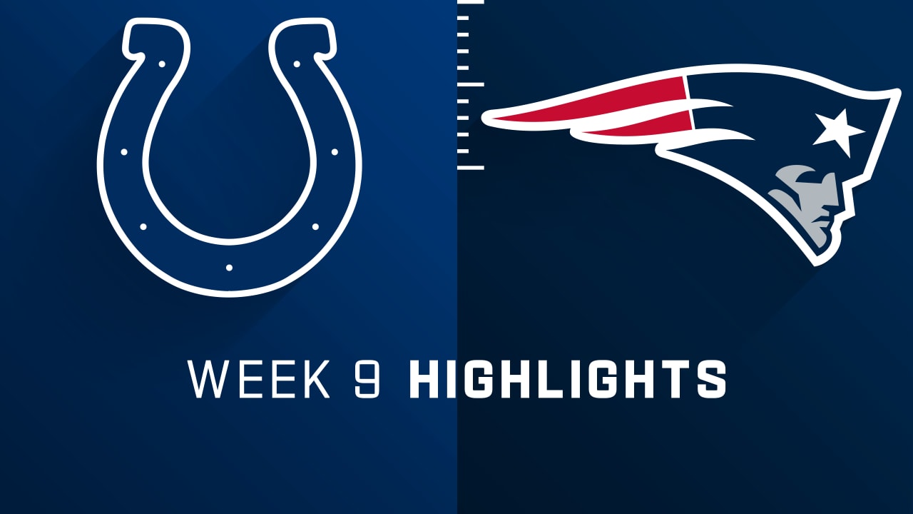 Colts visit Patriots in NFL Week 9 action