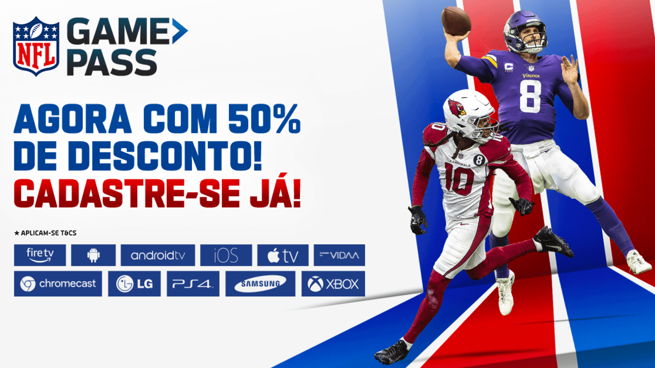 NFL Game Pass agora com 50 de desconto!