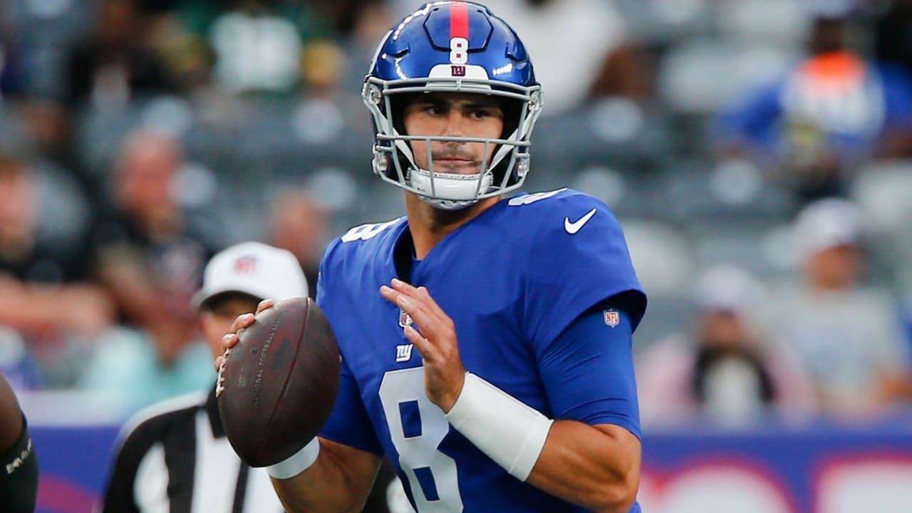 David Sills V of the New York Giants looks on during the game