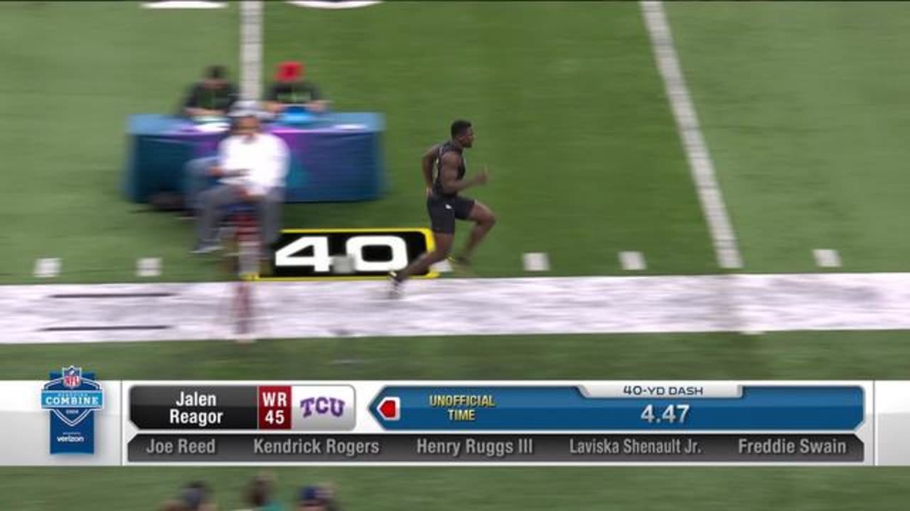 TCU WR Jalen Reagor runs 4.28, 4.22 40-yard dashes at Plex