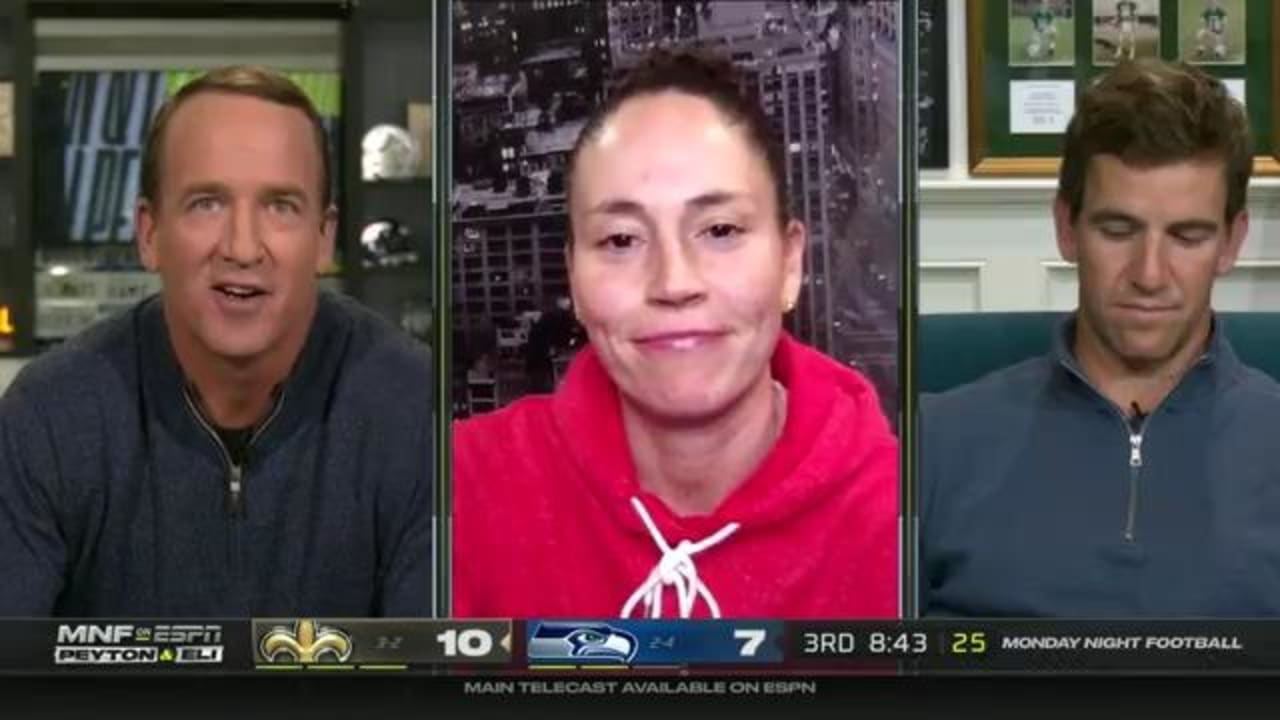 Best of WNBA legend Sue Bird with Manning bros on 'MNF'