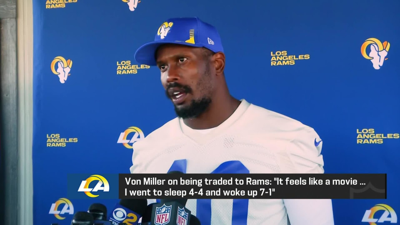 Los Angeles Rams Linebacker Von Miller looks on during the NFL game