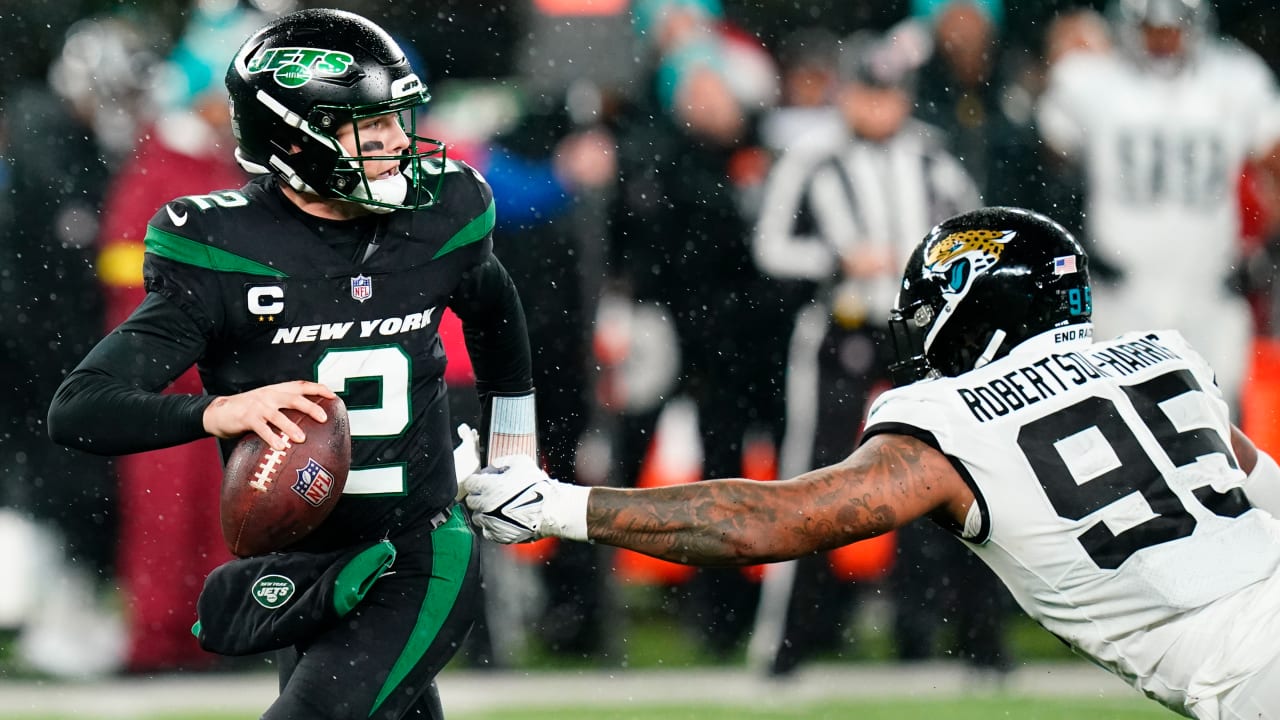 Jacksonville, Florida, USA. 06th Nov, 2022. Jacksonville, FL, USA. 6th Nov,  2022. Jacksonville Jaguars defensive end Roy Robertson-Harris (95) reacts  after a play during a game against the Las Vegas Raiders in