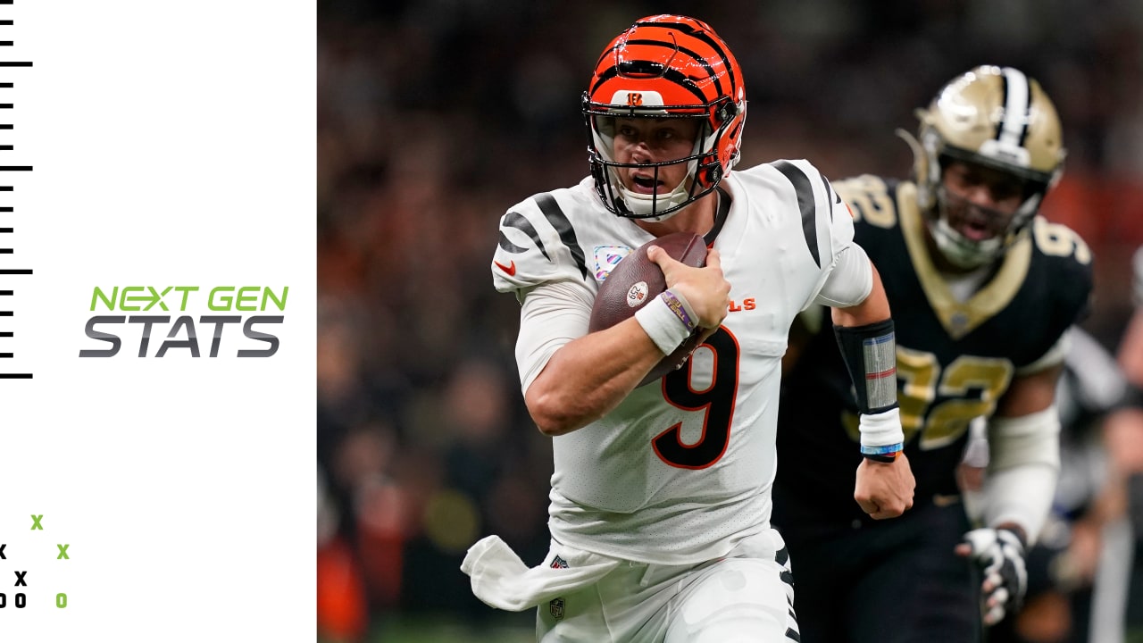 Next Gen Stats Cincinnati Bengals' quarterback Joe Burrow’s 3 most