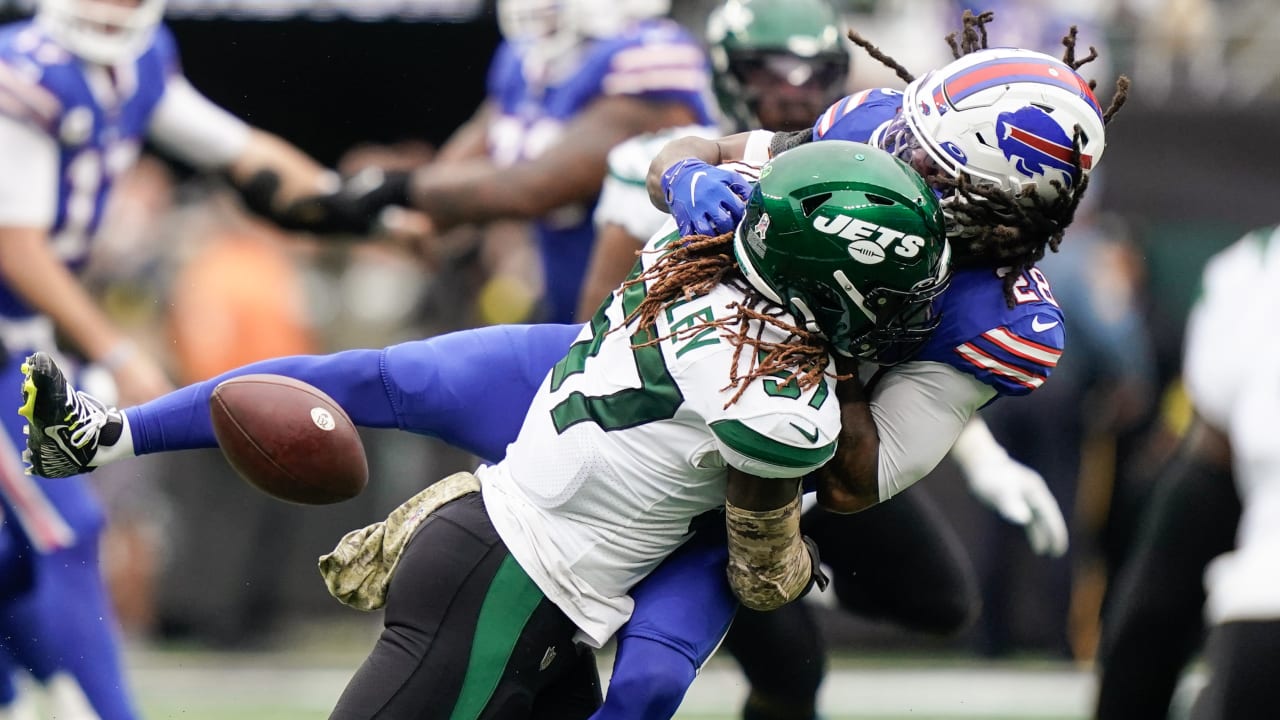 New York Jets linebacker C.J. Mosley's hitstick PBU on Buffalo Bills