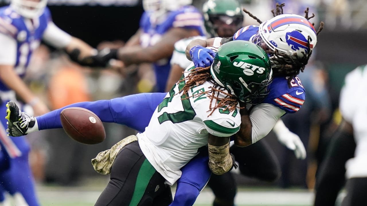 New York Jets Linebacker C.J. Mosley's Hit-stick PBU On Buffalo Bills ...