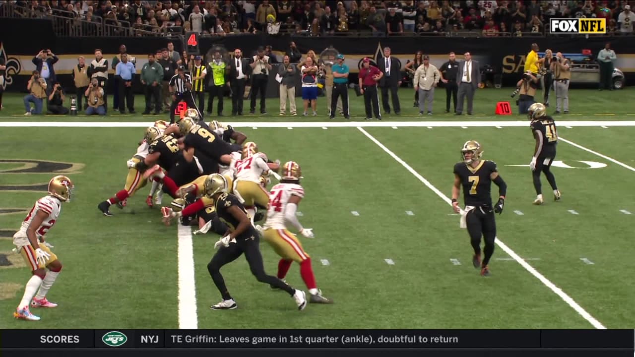 Drew Brees Goes Airborne For Td On Qb Sneak