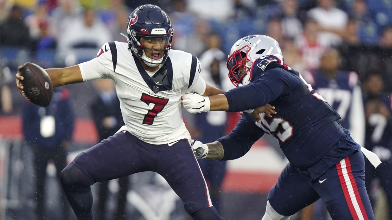 Texans rookie QB C.J. Stroud besieged by Patriots pass rush in preseason  debut